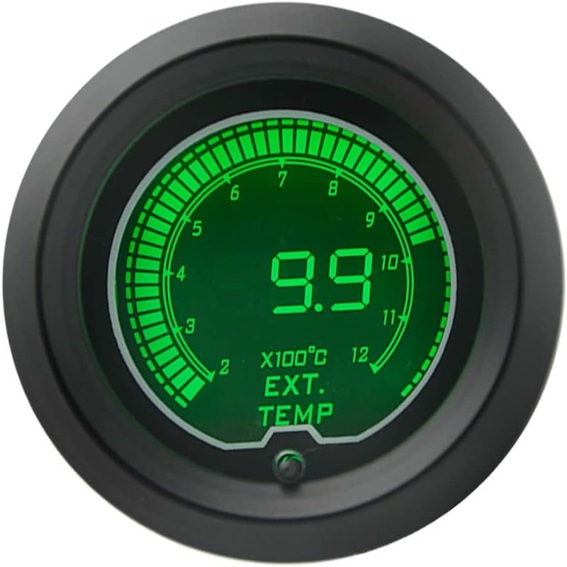 LEVANLIGHT Black 7 Color LED 1200 ℃ Pyrometer Exhaust Gas Temp EGT Gauge Kit for Car Truck | Includes EGT Sensor | 7 Adjustable Color LED | |2-1/16" 52mm - Image 5